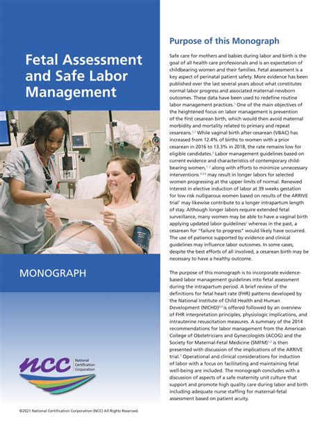 ncc efm|fetal assessment and safe labor management.